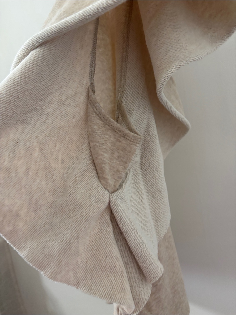 Evereve Neutral Puff-Sleeve Sweatshirt Top - Picture 3 of 4